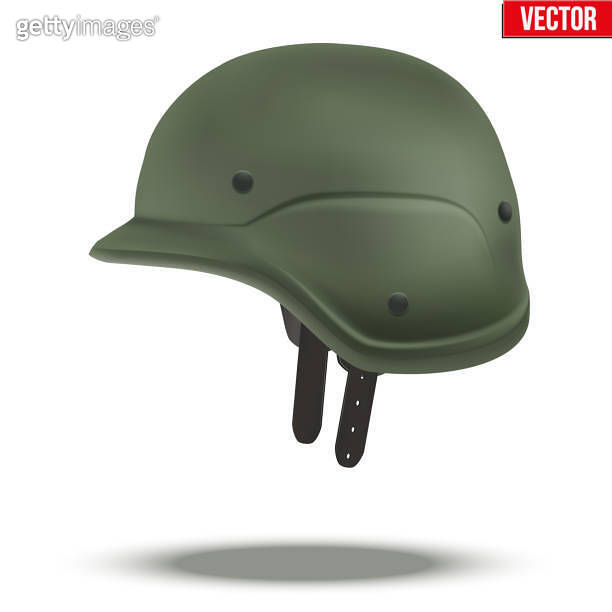 Military tactical helmet green color (498308634) - 게티이미지뱅크