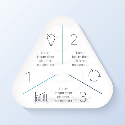 Vector triangle infographic. Template for cycle diagram, graph ...