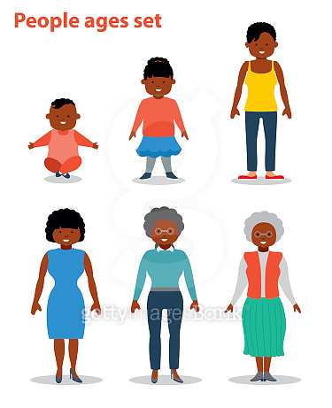 African american ethnic woman generations at different ages. Baby ...