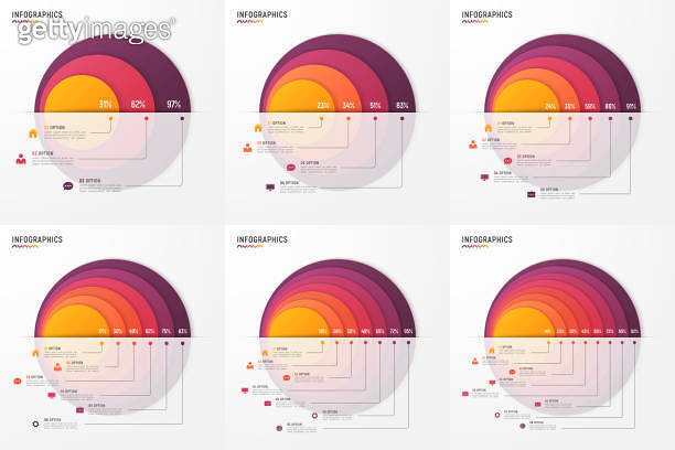 Vector circle chart infographic template for presentations (858917480 ...