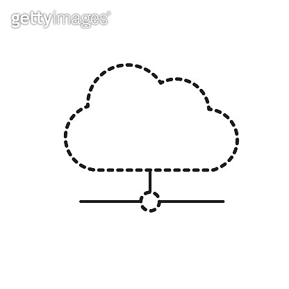 dotted shape cloud data connection network information (845286400) 일러스트 ...