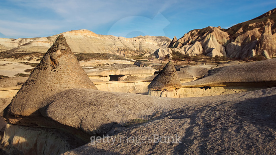 Mushroom shaped fairy chimneys rock formation in Pasabag valley ...