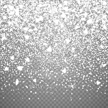 Isolated Christmas falling snow overlay on transparent background ...