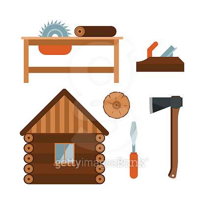 Lumberjack cartoon tools icons vector illustration (638845194) 일러스트, 무료 ...