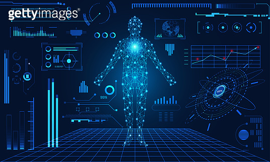 abstract technology ui futuristic concept human hud interface hologram ...