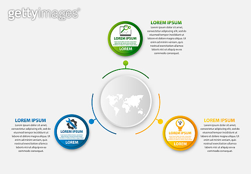 Modern vector illustration 3d. Template of circular infographics with ...