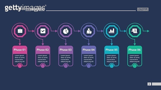 Six Options Process Chart Slide Template (950420432) 일러스트, 무료 일러스트, 아이콘 ...