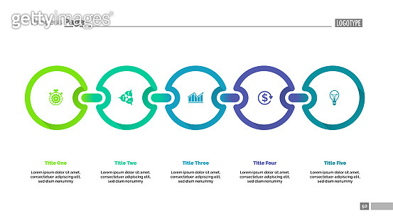 Five steps process chart slide template (918545614) 일러스트, 무료 일러스트, 아이콘 ...