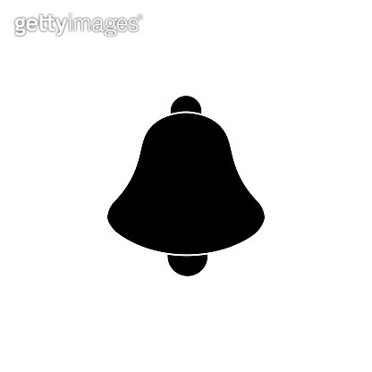 Bell Icon in trendy flat style isolated on grey background ...