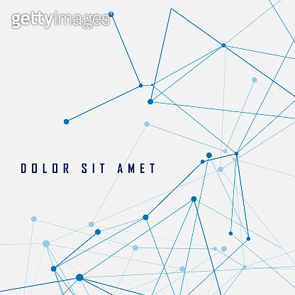 Connected abstract pattern with dots on overlapping lines. Vector ...