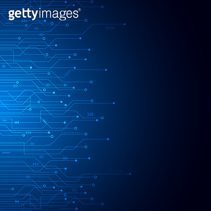Abstract Technology Background , Blue circuit board (951186768) 일러스트 ...