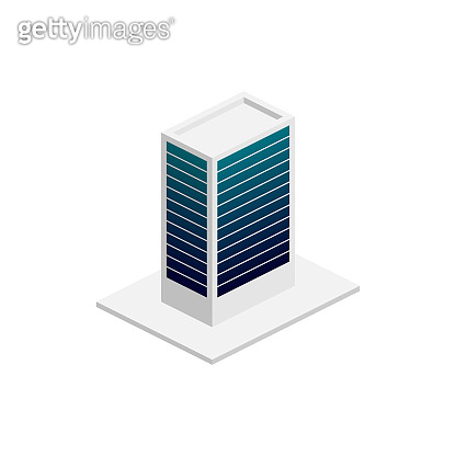 isometric building. Element of color building icon for mobile concept ...