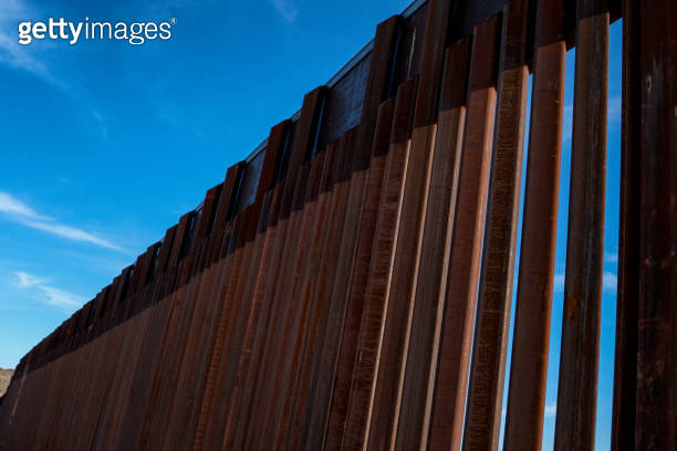 The United States Mexico International Border Wall between Sunland Park ...