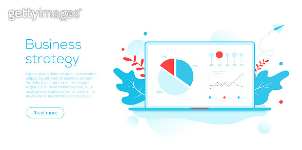 Business strategy isometric vector illustration. Data analytics for ...