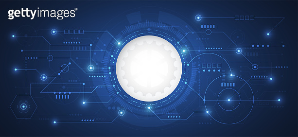 Abstract 3d design background with technology dot and line circuit ...
