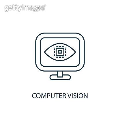 Computer Vision icon. Simple element illustration (1159595208) 일러스트, 무료 ...