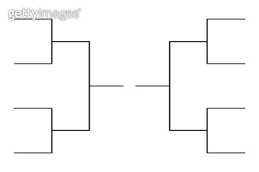Simple black tournament bracket template for 8 teams on white ...