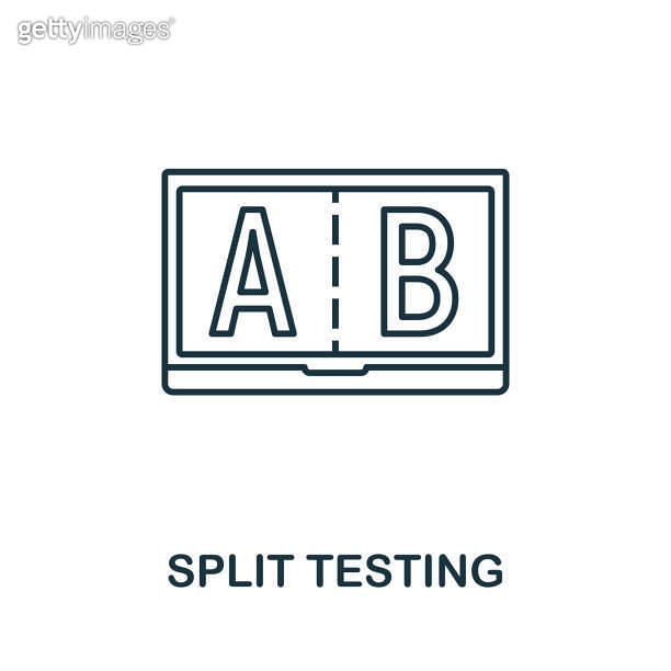 Split Testing outline icon. Thin line concept element from content ...