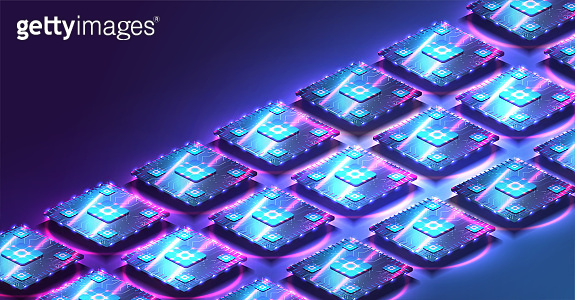 AI. Circuit board. Technology background. Central Computer Processors ...