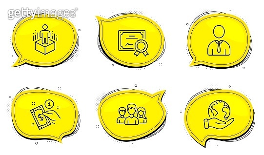 Teamwork, Human and Augmented reality icons set. Payment method sign ...