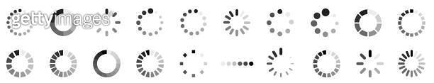 Loading icon set. load. Circle loader collection. load bar icons ...