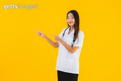 Portrait beautiful young asian doctor woman smile happy (1223176616 ...