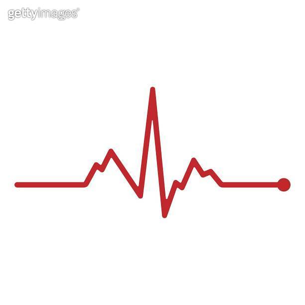 Heart cardiogram line isolated on white background. Vector illustration ...