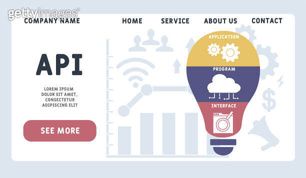 Vector website design template . API - application program interface ...