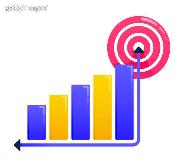 Logos for achieve goals, business targets, arrows and darts, business ...