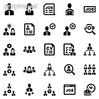 Human resource icon set - vector illustration . (Black Series ...