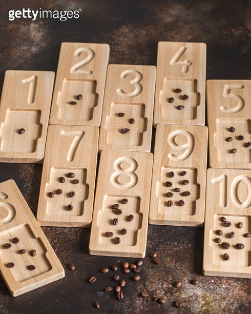 Wooden counting and writing trays - learning resource for educating ...