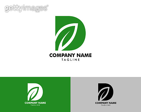 Initial Letter D Leaf Logo Design Template Element (1256848238) - 게티이미지뱅크