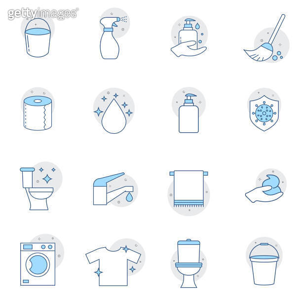 Simple Set of Disinfection and Cleaning Related Vector Line Icons ...