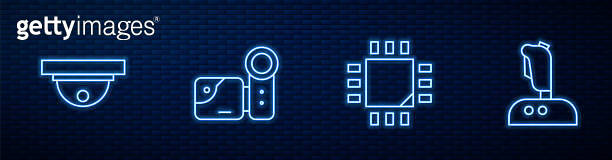 Set line Processor with microcircuits CPU, Motion sensor, Cinema camera ...