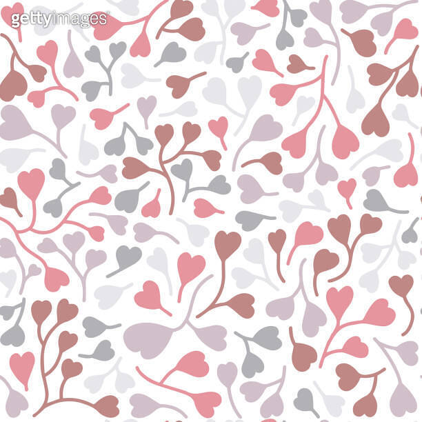 Seamless heart pattern. Repetitive hand draw of pastel colors ...