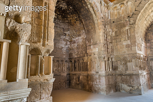 Interior of the Umayyad Palace of Amman Citadel, a historical site at ...