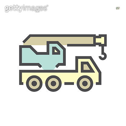 Mobile crane icon, 64x64 perfect pixel and editable stroke. (1217713923 ...