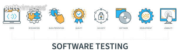 Software testing concept infographics (1353551970) - 게티이미지뱅크