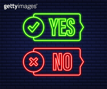 Yes No word text on talk shape. Vector stock illustration yes no in ...
