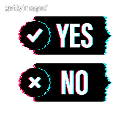 Yes No word text on talk shape. Vector stock illustration yes no in ...