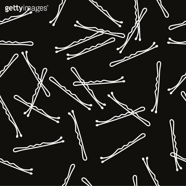 Bobby pins vector seamless pattern. (1347278787) - 게티이미지뱅크