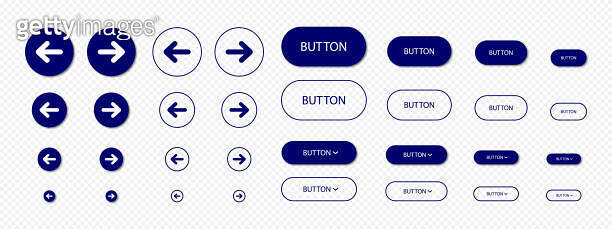 Set of vector UI Kit buttons. User interface icons. Interface design ...