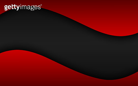 Abstract black and red wave vector background with blank space for your ...