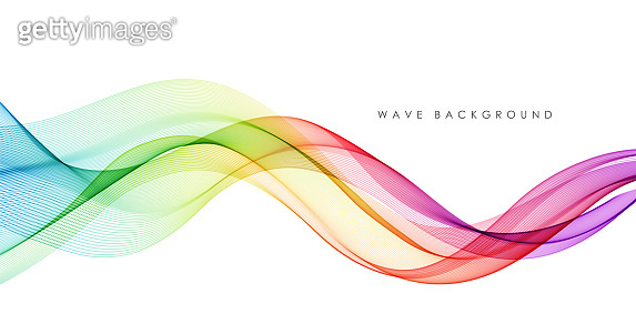 Vector abstract colorful flowing wave lines isolated on white ...