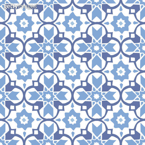 Hand drawn stars shaped Moroccan seamless pattern for Ramadan Kareem ...