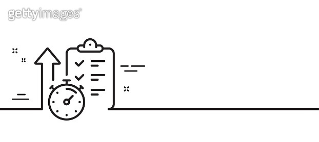 Timer line icon. Stopwatch time results sign. Vector (1451612282) - 게티이미지뱅크