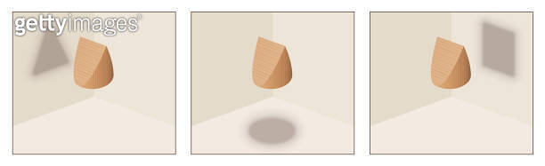 Point Of View Symbol Different Perspective Shadows Same Object ...