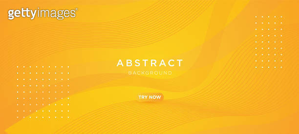 Abstract orange gradient fluid wave background with geometric shape ...