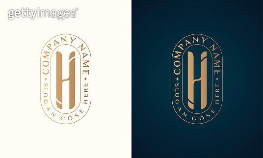 Abstract Premium luxury corporate identity letter H logo design ...