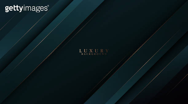 Luxury abstract dark blue geometric diagonal background with golden ...